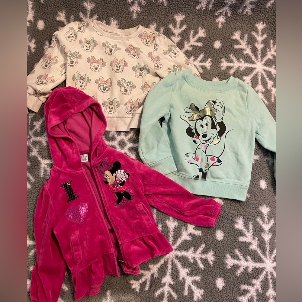 3T Minnie Mouse Sweatshirts- set of three